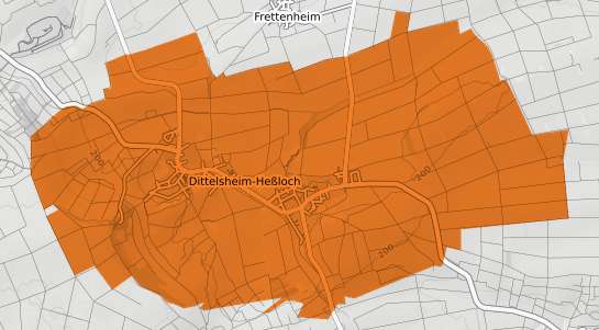 Mietspiegelkarte Dittelsheim-He&szlig;loch